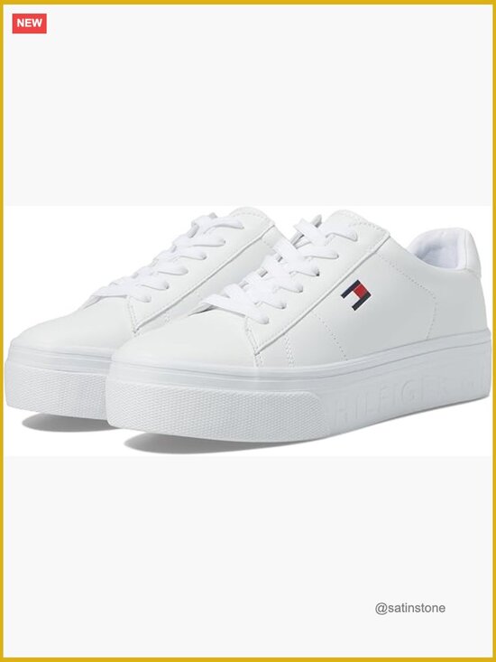 Shoes - Faux Leather Lace-Up Fashion Sneakers